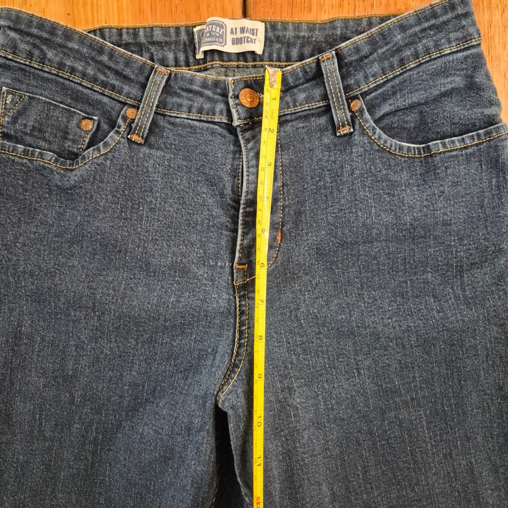 Signature by Levi Strauss & Co Womens Bootcut Jeans Dark Wash Size 10 Short - Picture 6 of 13